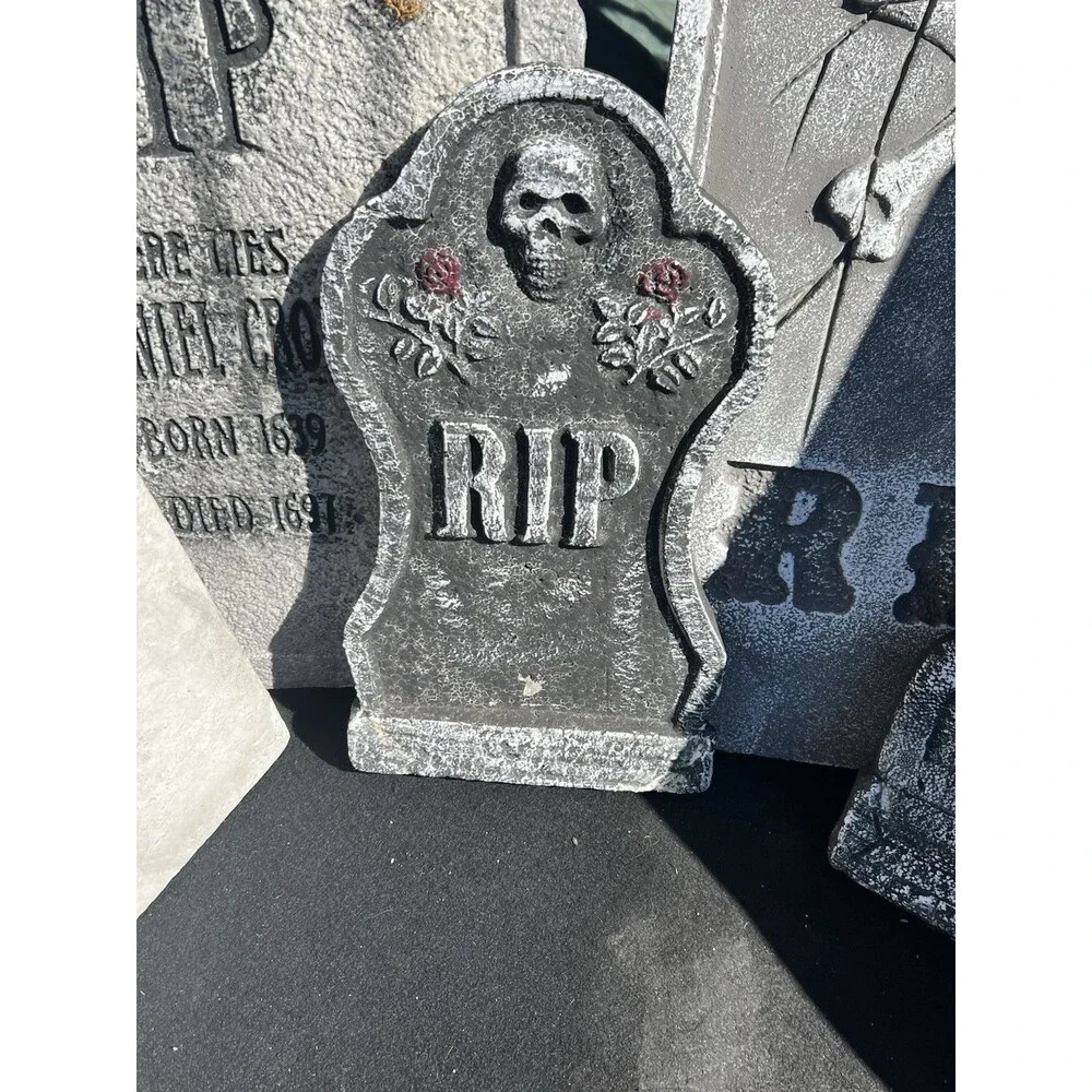 Halloween Foam Tombstone Yard Decor Set of 5